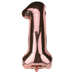 Jumbo Foil Number Balloons, 34-inch, Rose Gold