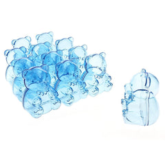 Baby Shower Plastic Teddy Bear Favor Box, 2-1/2-Inch, 12-Count