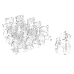 Baby Shower Plastic Teddy Bear Favor Box, 2-1/2-Inch, 12-Count