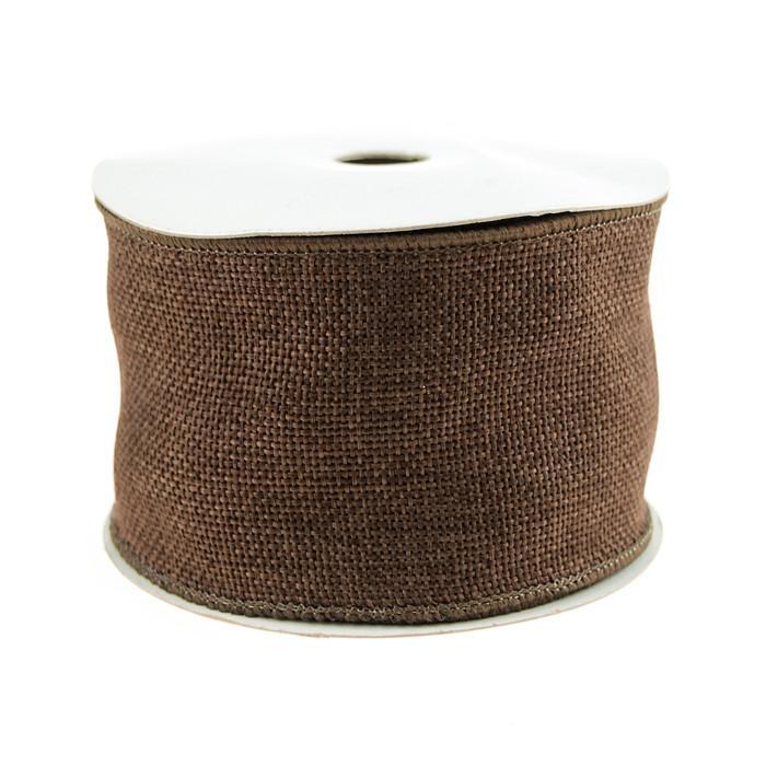 Faux Burlap Wired Edge Ribbon, 2-1/2-inch, 10-yard