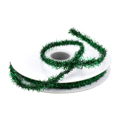 Christmas Sparkle Tinsel Cord Ribbon, 3/8-inch, 10-yard