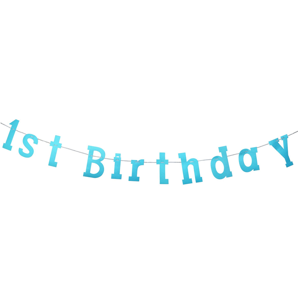 Diamond Glitter "1st Birthday" Garland, 7-Inch, 7-Feet