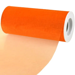 Sheer Organza Solid Color Tulle Roll, 6-inch, 25-yard