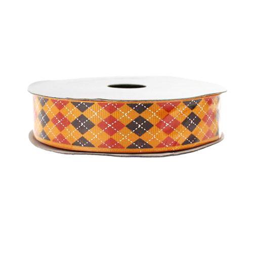 Argyle Grosgrain Ribbon, 7/8-Inch, 10 Yards