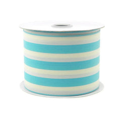 Striped Cotton Ivory Ribbon, 2-1/2-Inch, 10 Yards