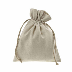 Natural Linen Favor Bags with Jute Drawstring, 12-Piece