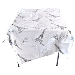 Paris Eiffel Tower Plastic Table Cover, 108-Inch x 54-Inch