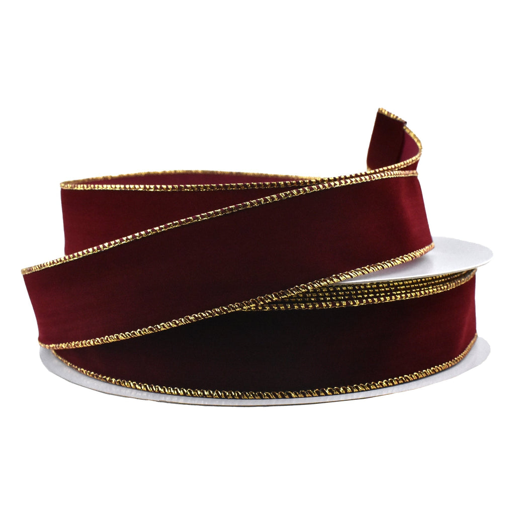 Christmas Velvet Wired Edge Ribbons