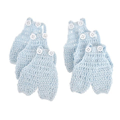Mini Crochet Knitted Overall Jumper Favors, 2-3/4-Inch, 6-Piece