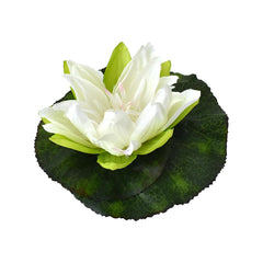 Artificial Floating Water Lily Head Garden Decor, 6-1/2-Inch