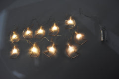 10 LED Unicorn Outline Warm White String Lights, Rose Gold, 3-1/2-Inch, 5-1/4-Feet