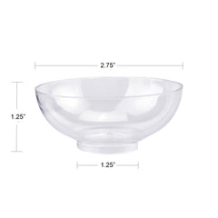 Clear Plastic Appetizer Dessert Mini Cup Dish Bowl Disposable Reusable, 2-3/4-inch, 12-count