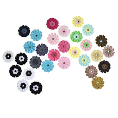 Adhesive Paper Craft Glitter Flowers, 1-1/2-Inch, 6-Piece