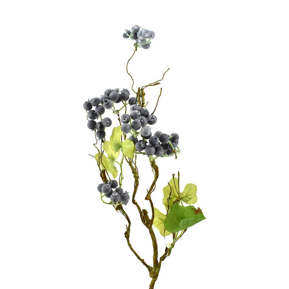 Artificial Blueberry Branch Spray, 22-Inch
