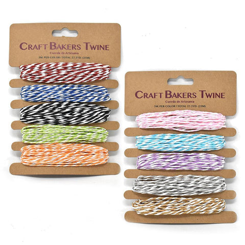 Craft Bakers Twine, Dual Color, 5-1/2-Yard, 2-Piece