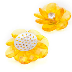 Flower Crystal Lotus, Round Edge, 1-3/4-inch, 6-Piece