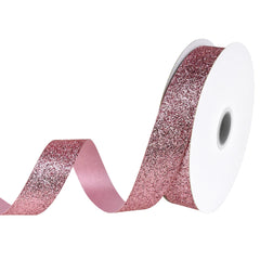 Nylon Metallic Glitter Ribbon, 7/8-inch, 25-yard