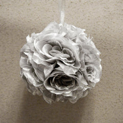 Silk Flower Kissing Balls Wedding Centerpiece, 6-Inch