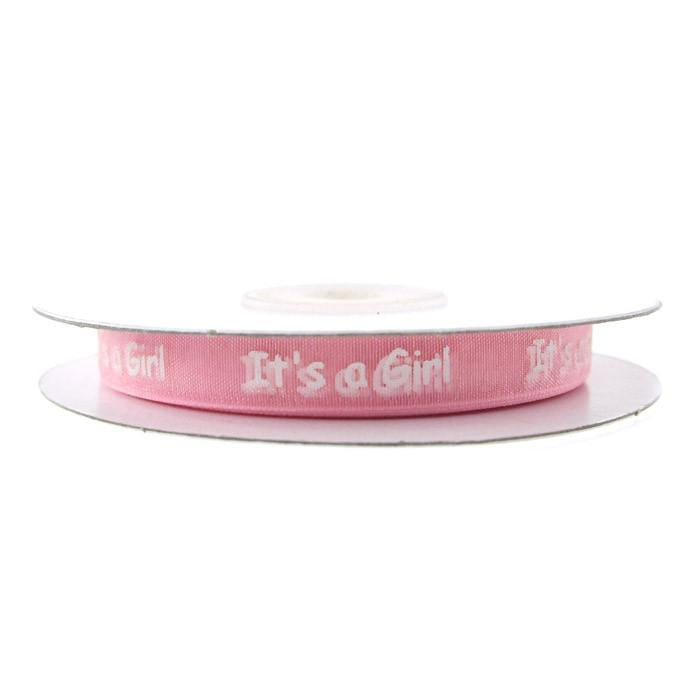 Its A Boy/Girl Organza Ribbon, 3/8-inch, 25-yard