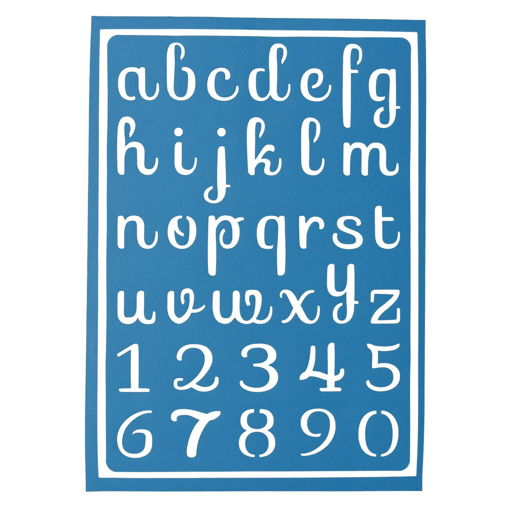 Self-Adhesive Small Caps & Number Stencils, 7-3/4-Inch, 1-Sheet