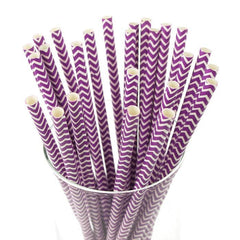 Chevron Paper Straws, 7-3/4-Inch, 25-Piece