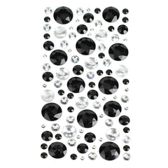 Round Bubble Gems 3D Rhinestone Stickers, 100-Piece