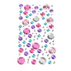 Round Bubble Gems 3D Rhinestone Stickers, 100-Piece