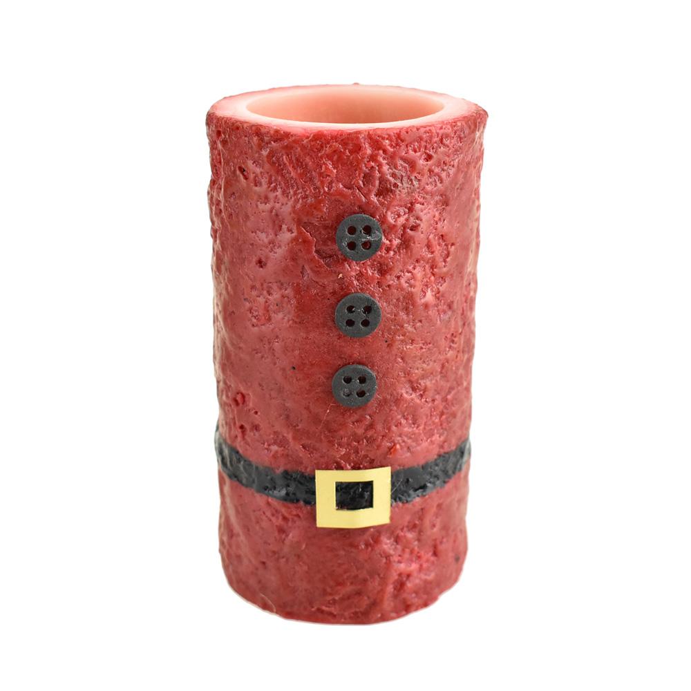 Essence Glow Flameless Santa Candle, Red, 5-3/4-Inch