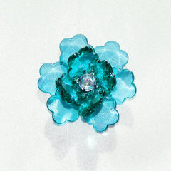 Flower Lotus Crystal, Shredded Edge, 1-3/4-inch, 6-Piece