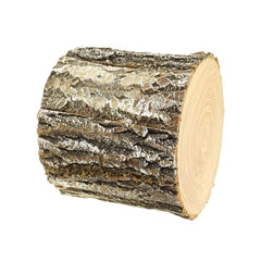 Artificial Snow Covered Log Decoration