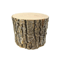 Artificial Snow Covered Log Decoration