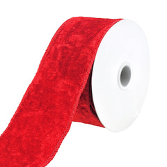 Christmas Classic Plush Velvet Wired Ribbon, 2-1/2-inch, 10-yard