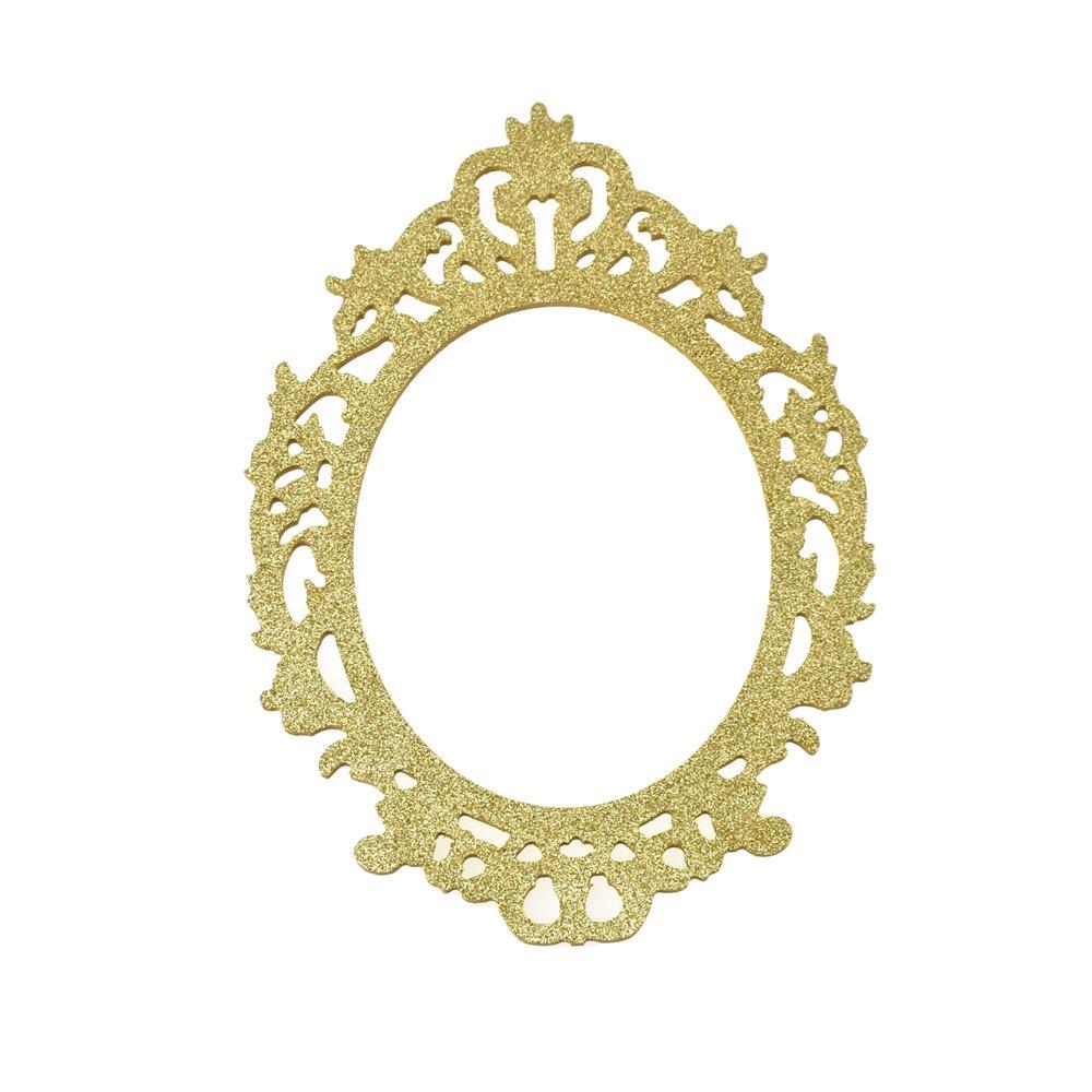 Glitter Antique Style Wooden Oval Frame, 11-3/4-Inch