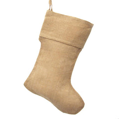 Natural Burlap Plain Christmas Stockings