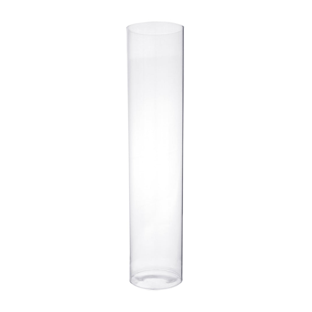 Clear Hurricane Candle Holder Glass Vase, 14-Inch x 2-Inch, 24-Count
