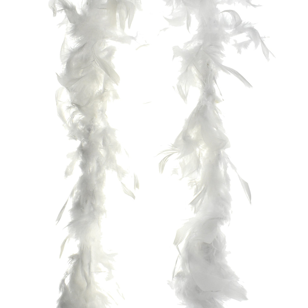 Faux Marabou Feather Boa, 1-5/12-Ounce, 6-Feet - White