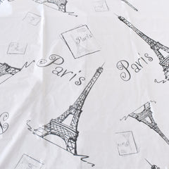Paris Eiffel Tower Plastic Table Cover, 108-Inch x 54-Inch