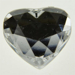 Flat Acrylic Heart, 1/2-inch, 40-count