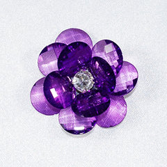 Flower Crystal Lotus, Round Edge, 1-3/4-inch, 6-Piece