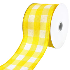 White Buffalo Plaid Wired Ribbons