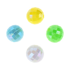 Iridescent Plastic Fashion Disco Ball Craft Beads, 3/8-inch, 42-count