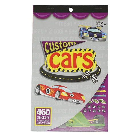Custom Cars Craft Sticker Book Assortment, 460-Piece