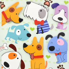 Dog 3D Cardstock Craft Stickers, 2-1/4-inch, 10-piece