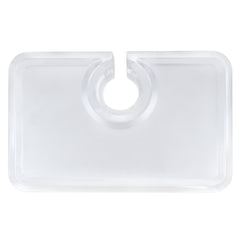 Clear Appetizer Plastic Plates Cup Holder Slot, 8-inch, 12-count