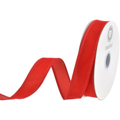 Christmas Velvet Wired Edge Ribbon, 10-yard