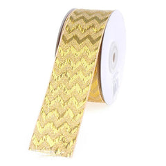Chevron Ribbon Metallic Shine, 1-1/2-Inch, 25 Yards