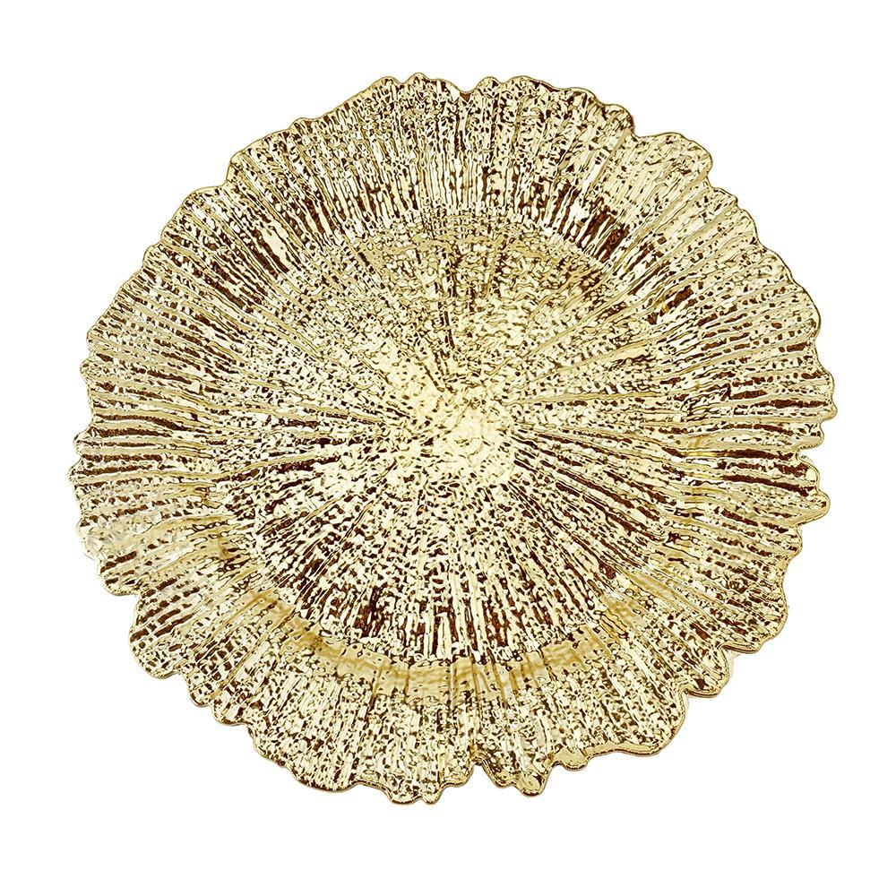 Reef Textured Plastic Charger Plate, 12-1/2-Inch, 1-Count