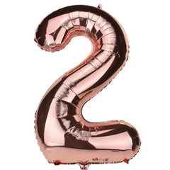 Jumbo Foil Number Balloons, 34-inch, Rose Gold