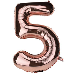Jumbo Foil Number Balloons, 34-inch, Rose Gold
