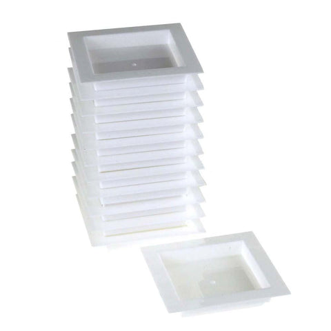 Clear Plastic Mini Appetizer Square Dessert Trays, 2-3/4-Inch, 12 Piece